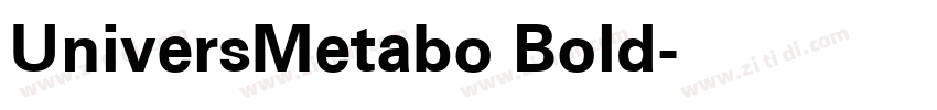 UniversMetabo Bold字体转换